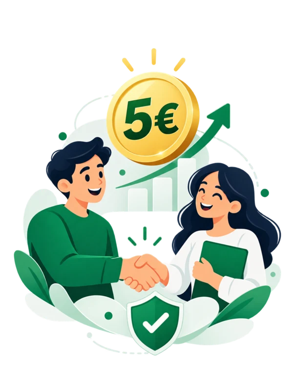 Програма за препоръки – 5 € за квалифицирана препоръка