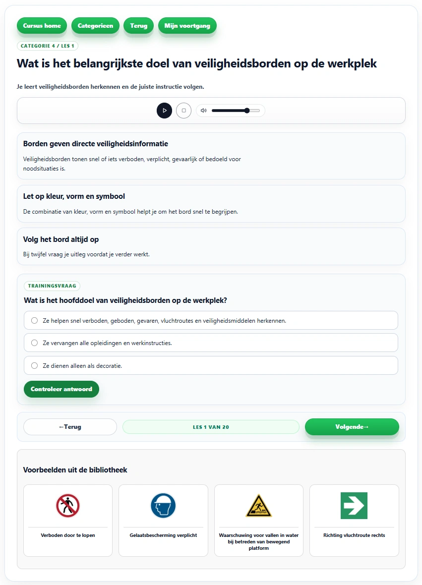 Leren voor VCA met online uitleg, oefenvragen en proefexamen