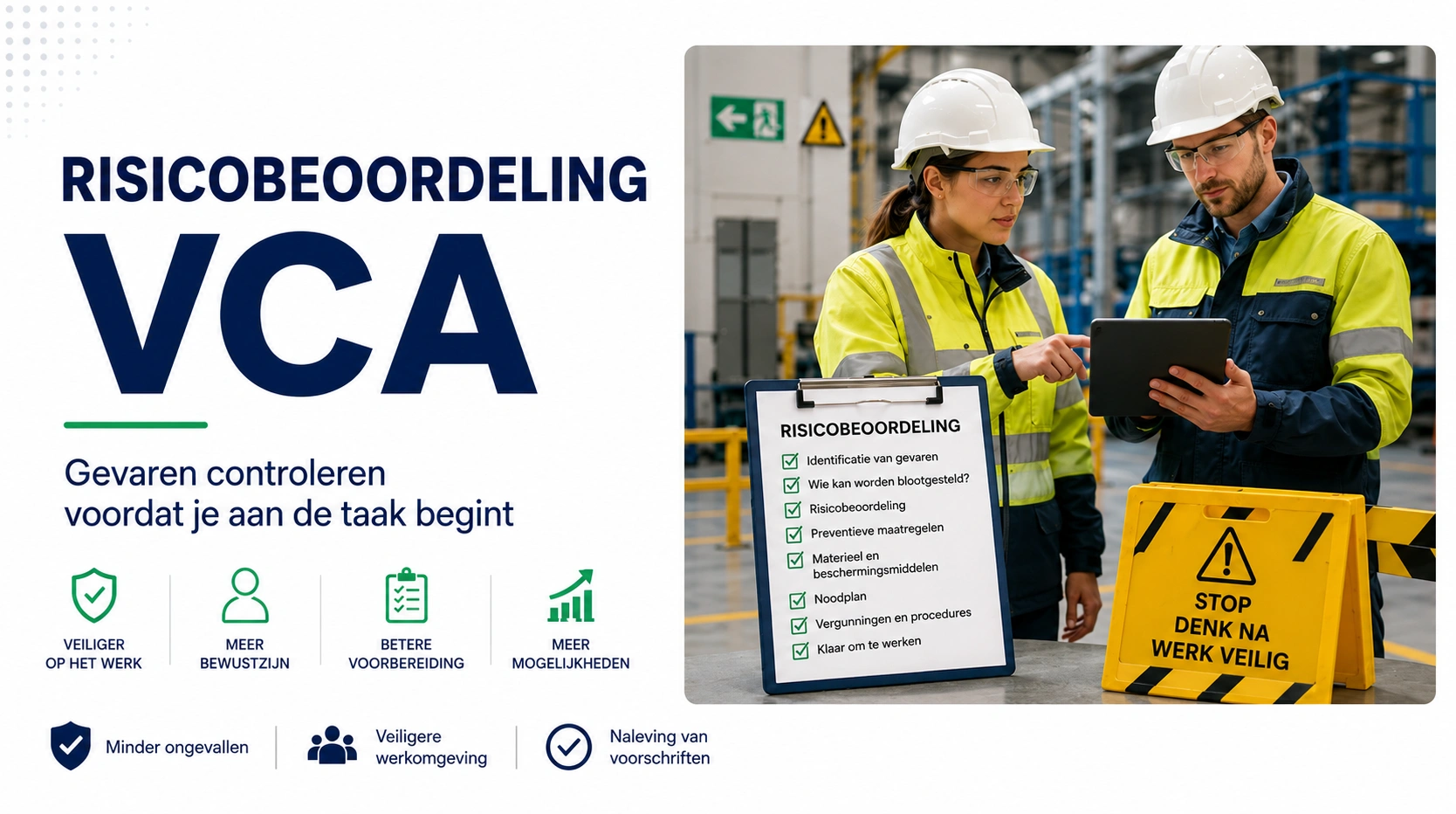 Risicobeoordeling op de werkplek voor veilig werken volgens VCA