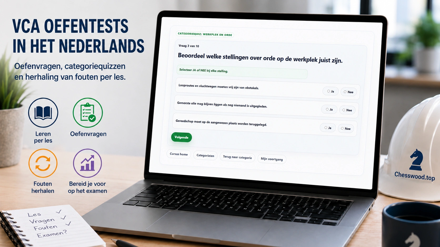 VCA-oefenvragen in het Nederlands voor online examenvoorbereiding