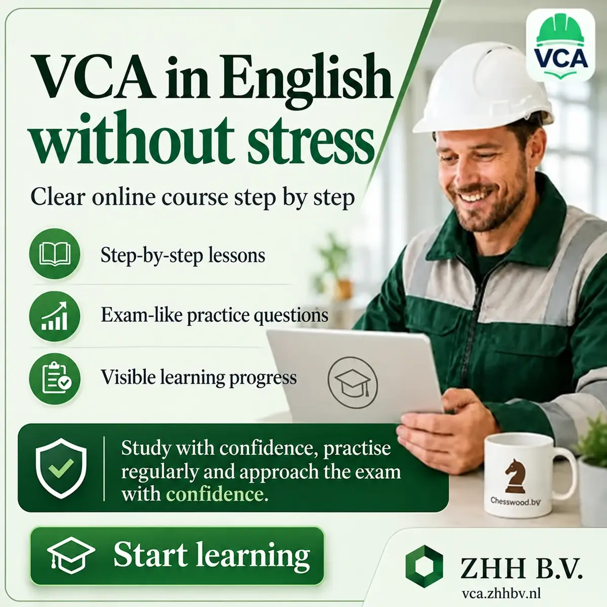 B-VCA in English without stress – clear online course step by step
