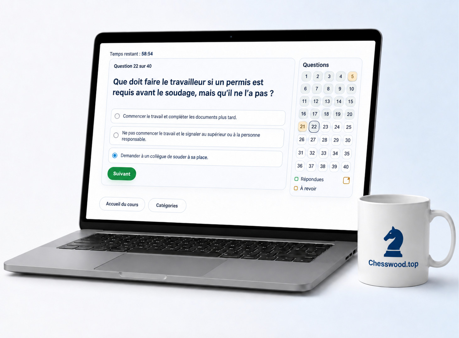 Examen blanc VCA en français avec questions d’entraînement et vérification des connaissances