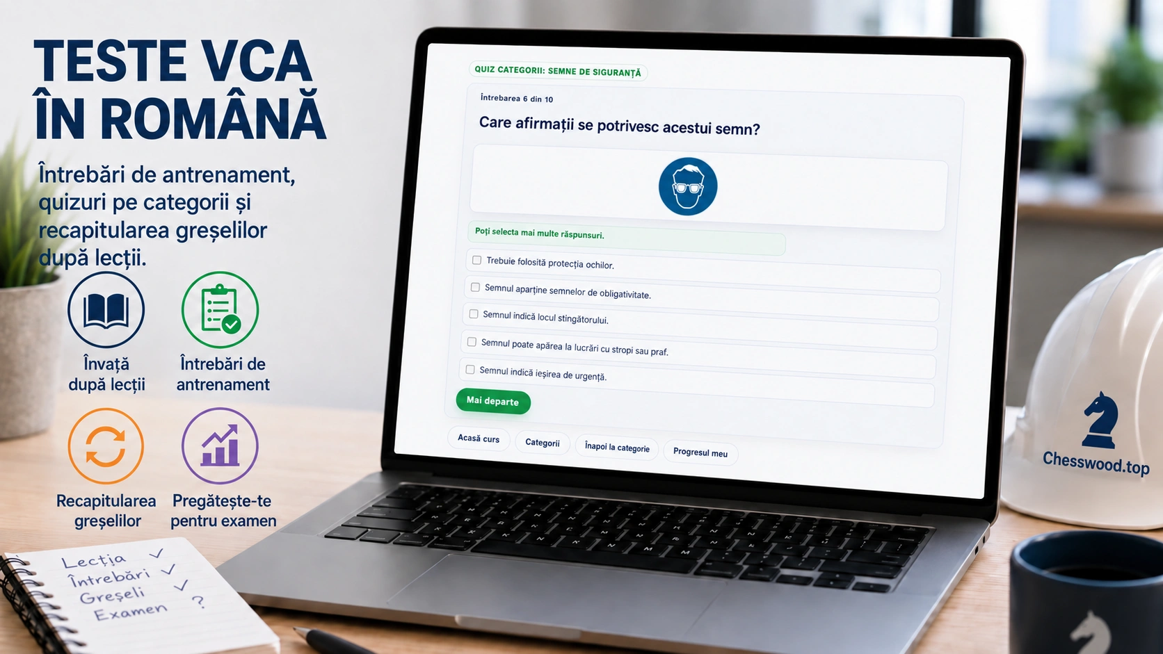 Teste și întrebări de practică B-VCA în limba română